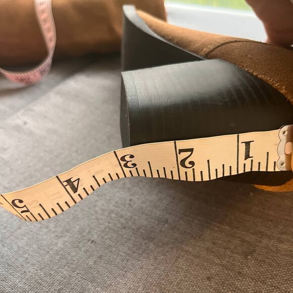 Crevo Atty Knee High Boots Women Size 6 Brown Suede Leather Boho Chic Block Heel - Picture 7 of 11